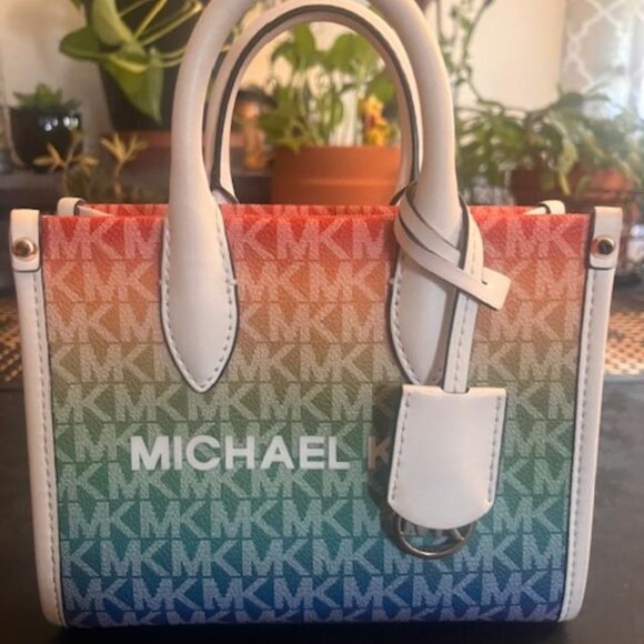 FIRM PRICE/Mirella Small Rainbow Signature Logo Mini Bag/NO CROSSBODY STRAP - Picture 7 of 16